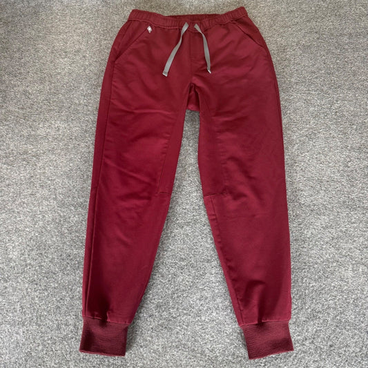FIGS Zamora Scrub Pants Jogger Womens XS Slim 28x28 Burgundy Nursing Medical