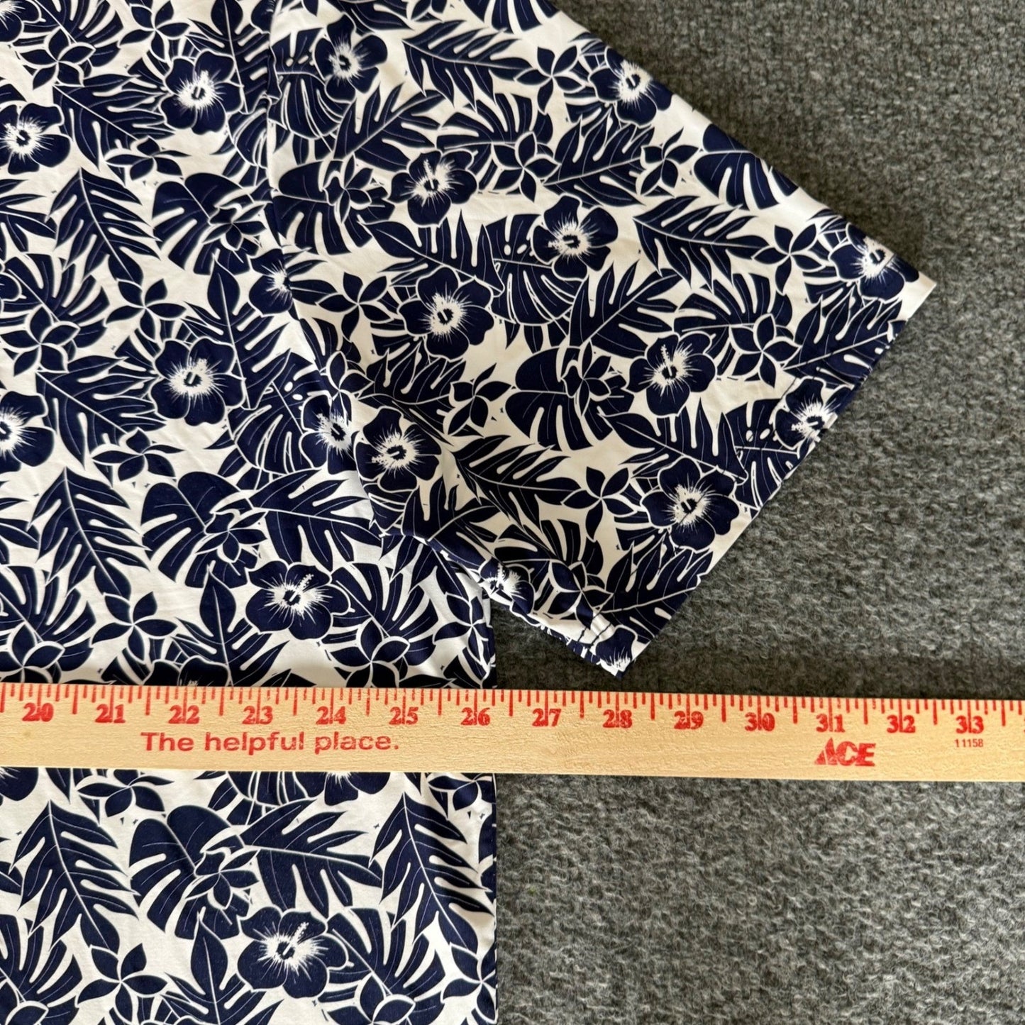 PXG Parsons Xtreme Golf Mens 2XL Floral Hibiscus Polo Shirt Navy Golf Stretch