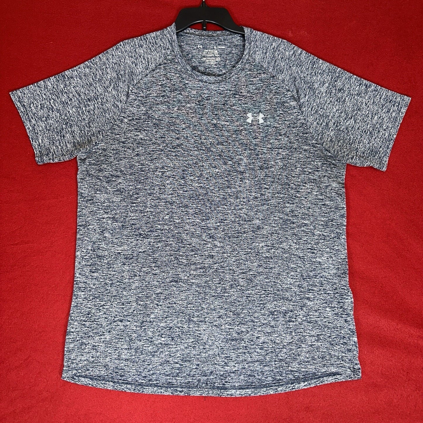 Under Armour Tech Tee Shirt XL Blue Heatgear Short Sleeve Loose Performance