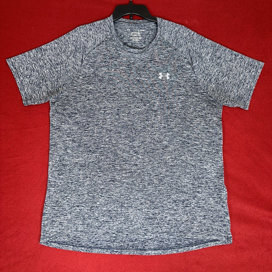 Under Armour Tech Tee Shirt XL Blue Heatgear Short Sleeve Loose Performance