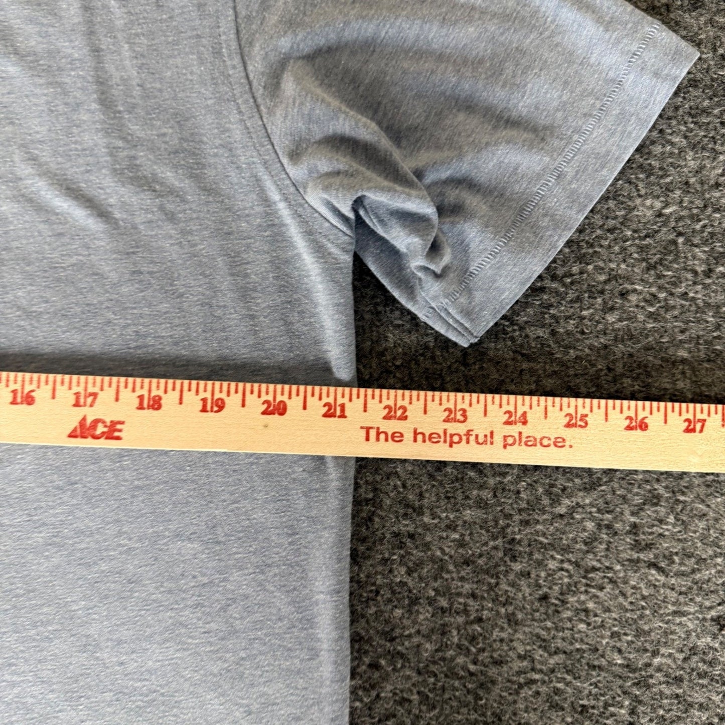 Linksoul Men Blue Striped Golf Polo Shirt Medium Short Sleeve Performance Casual