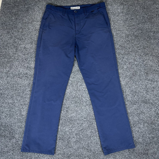 Travis Mathew Golf Pants Men's 34 (35x30) Blue Chino Performance Mid Rise Casual