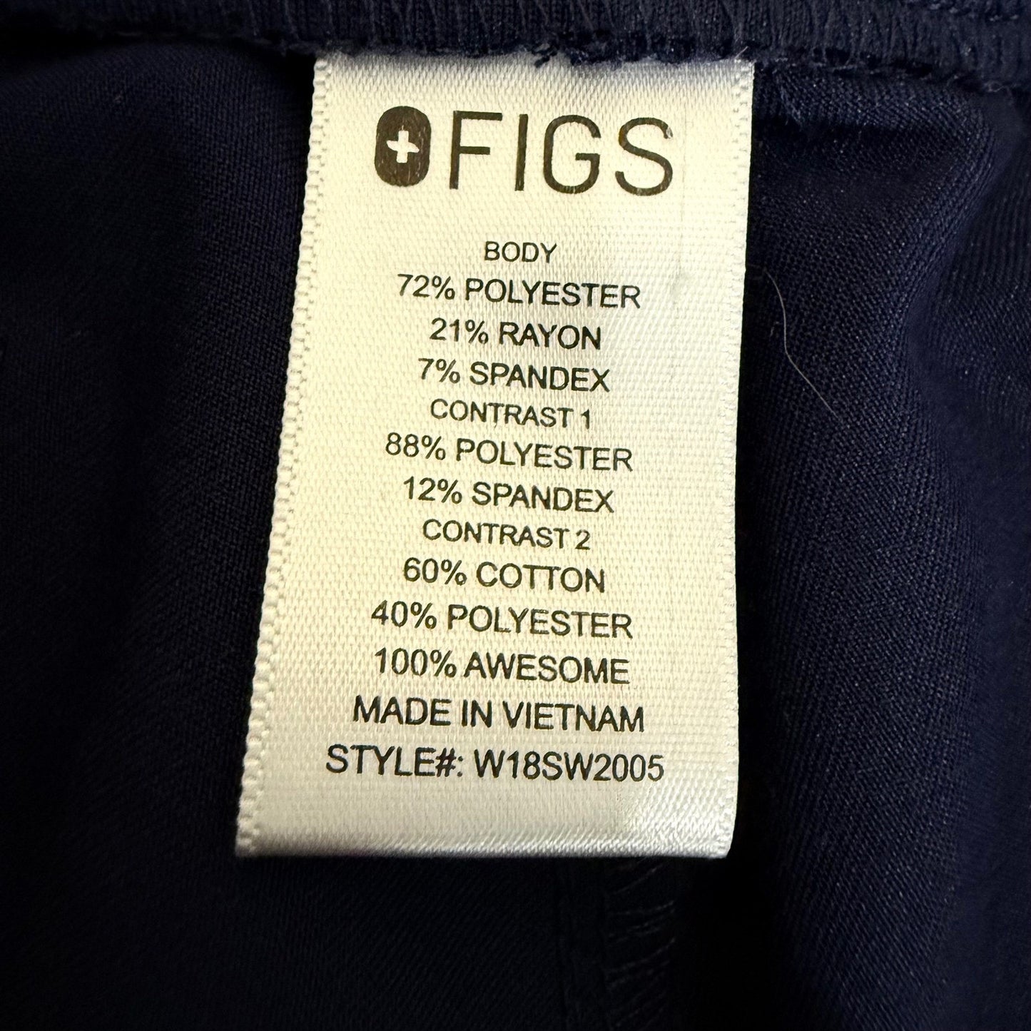 FIGS Zamora Mens Jogger Scrub Pants Medium Navy Blue Medical Nurse Healthcare