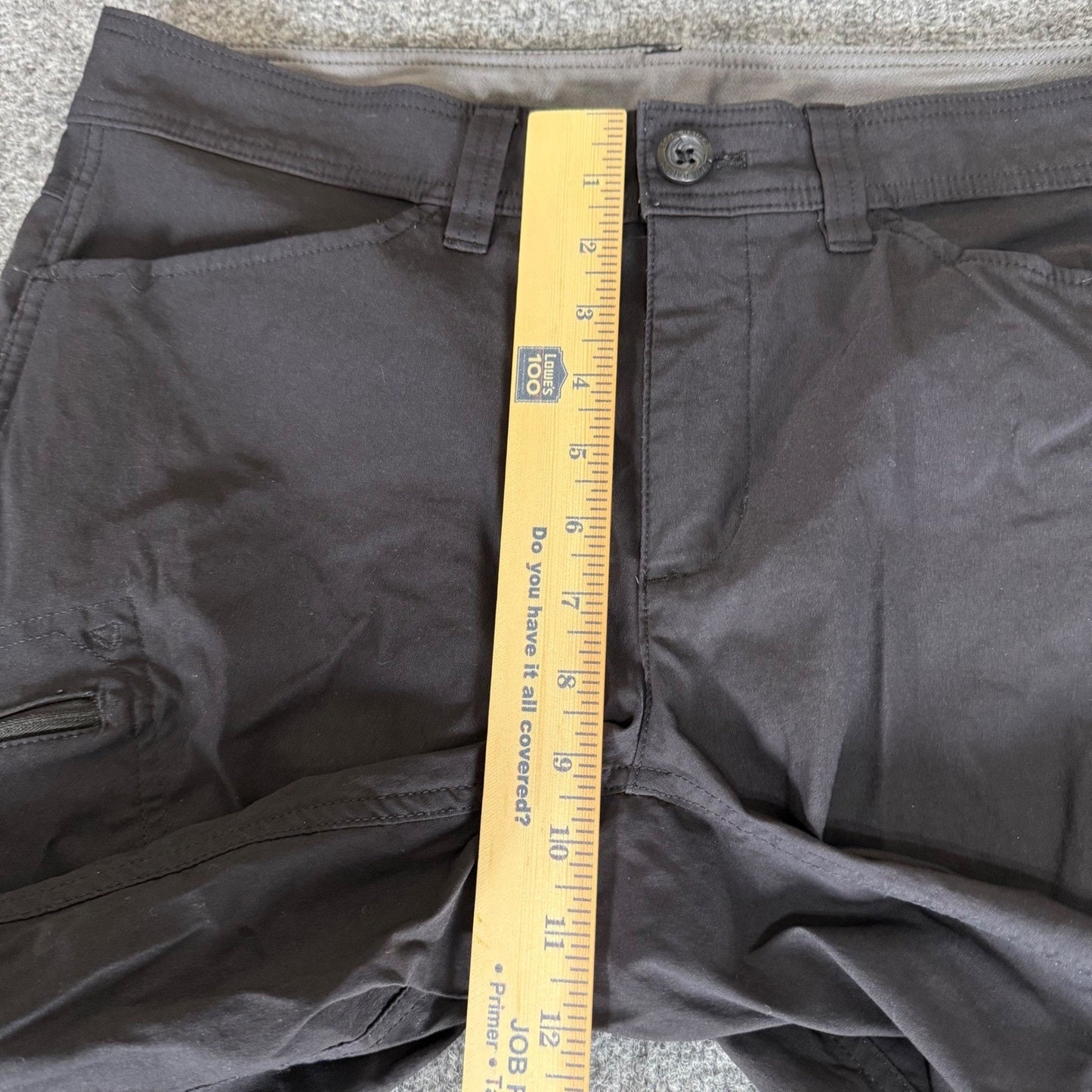 Eddie Bauer First Ascent Mens 34 Black Outdoor Hiking Shorts Nylon Stretch Cargo
