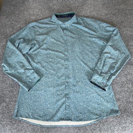 William Murray Mens 2XL Button Down Shirt Golf Novelty Print Long Sleeve Casual