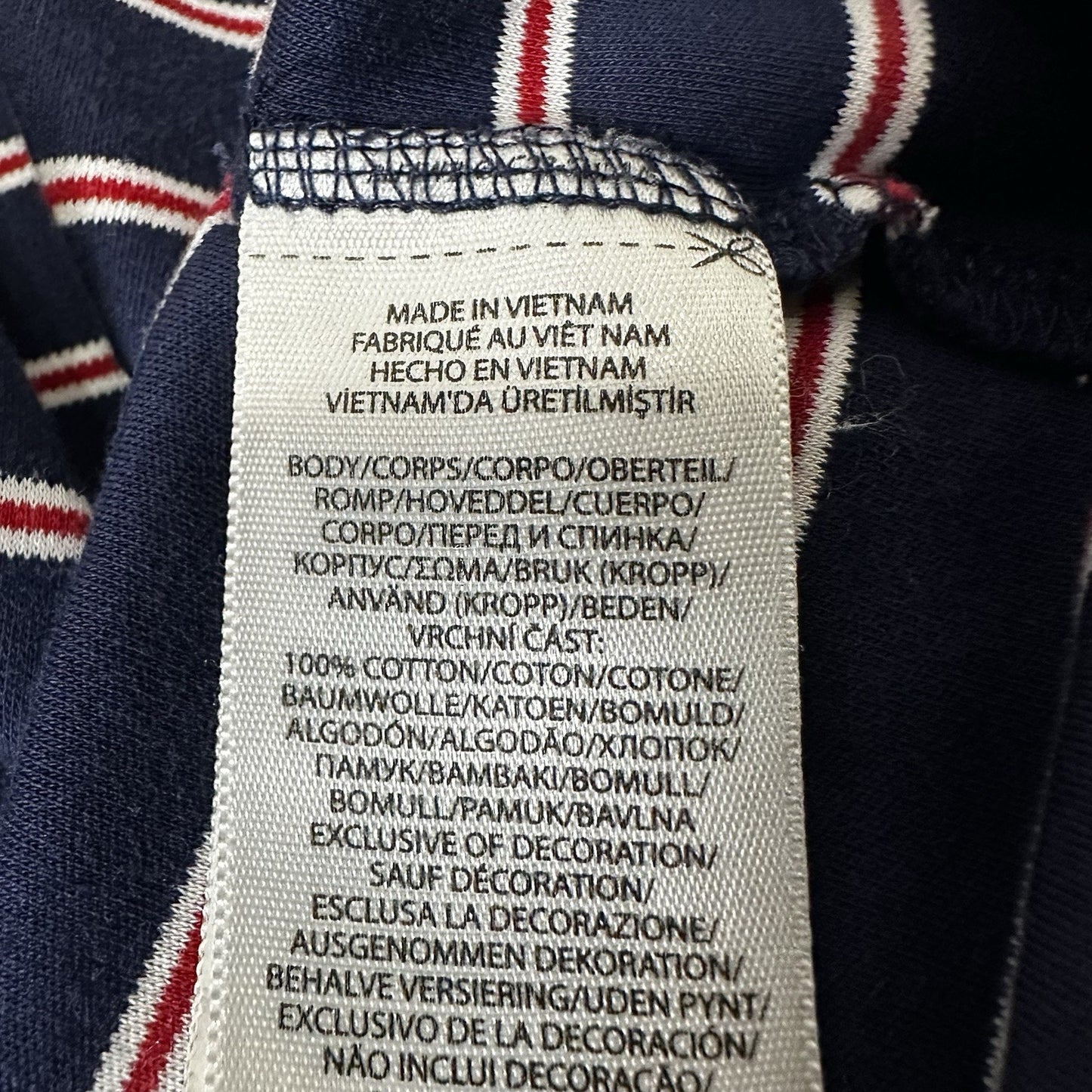 Ralph Lauren Polo Shirt Men's XL Navy Blue Red Striped Flesh Pony Short Sleeve