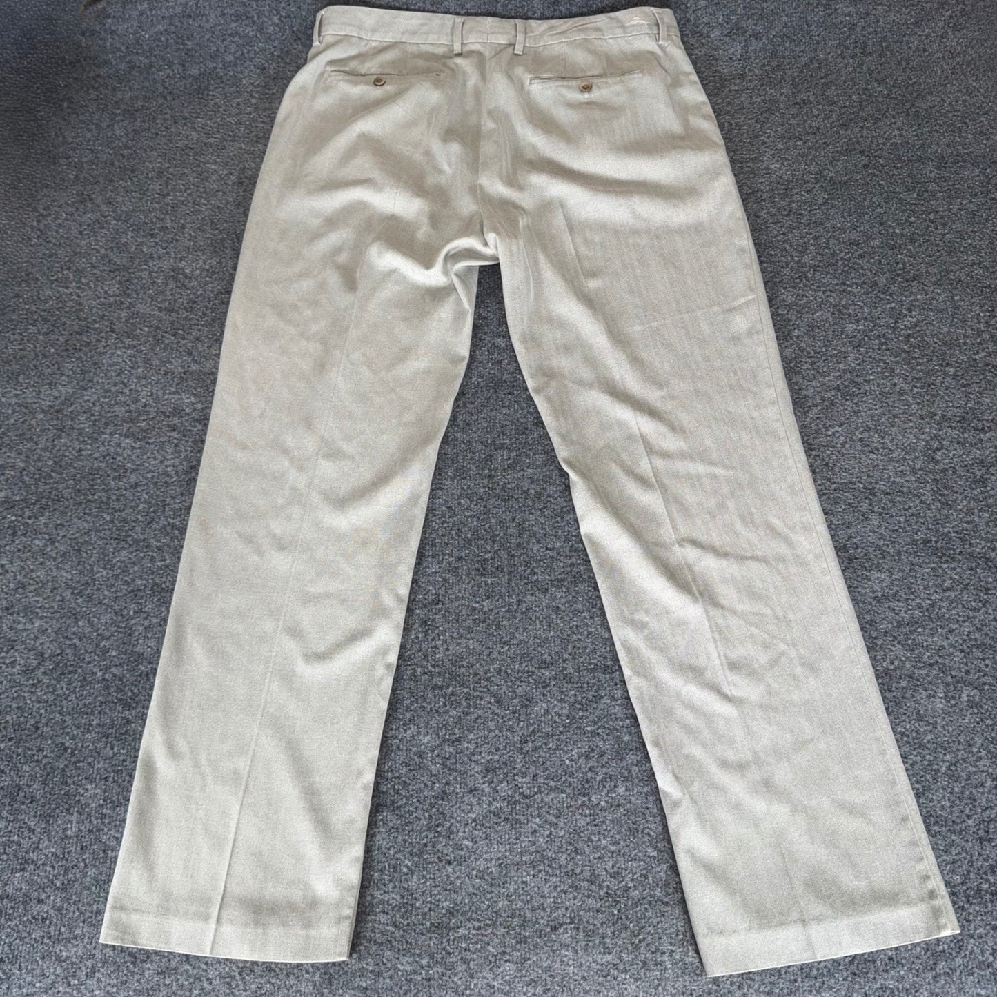 Tommy Bahama Dress Pants Mens 38x32 Beige Silk Blend Soft Casual Comfortable