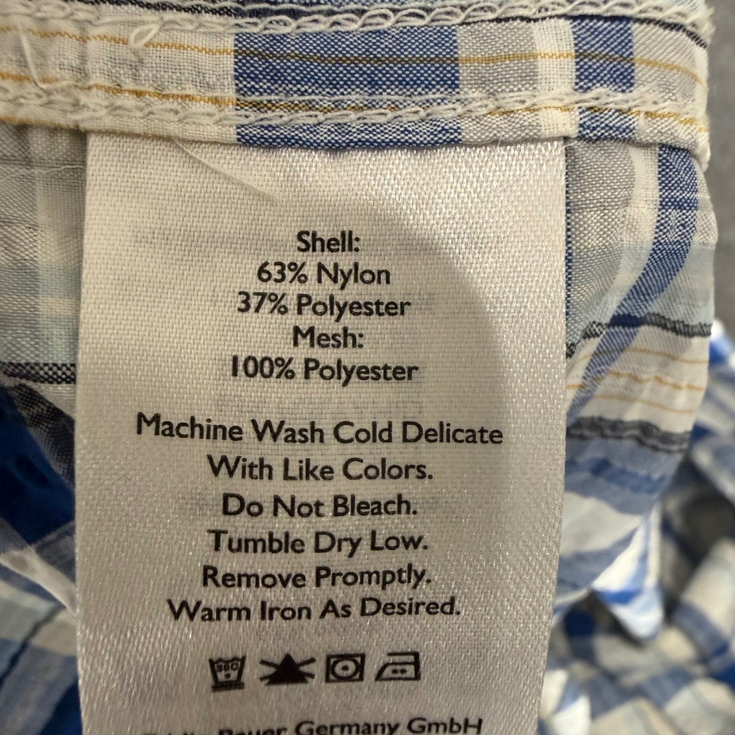 Eddie Bauer Mens Classic Fit Blue White Plaid Short Sleeve Button Up Shirt Large