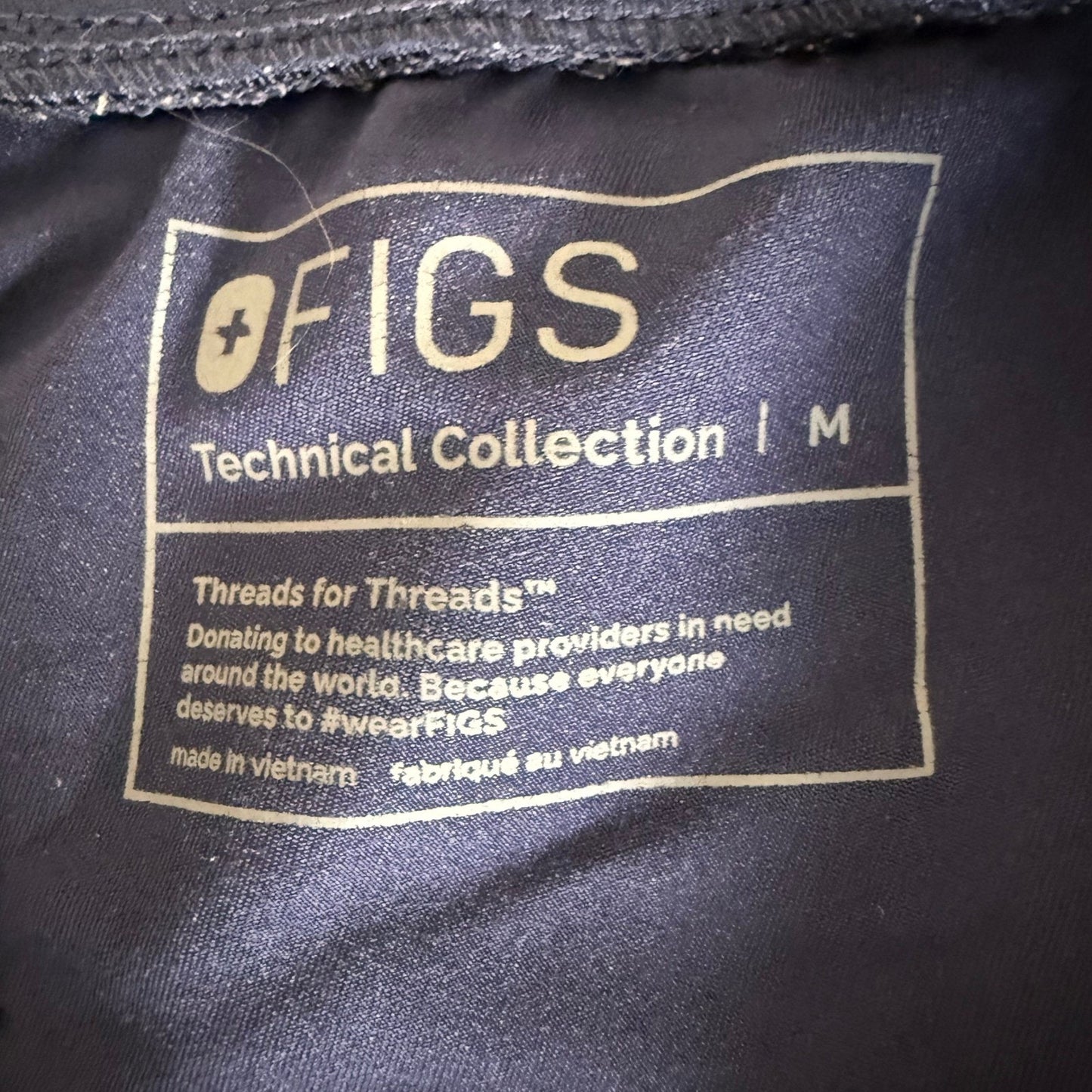 FIGS Zamora Jogger Scrub Pants Women Medium Navy Blue Medical Healthcare Stretch