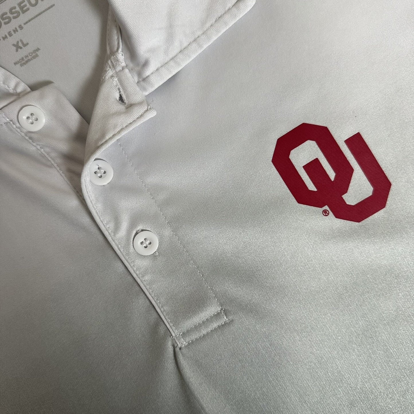 Oklahoma Sooners Polo Shirt Mens XL Red Short Sleeve Performance College Adult