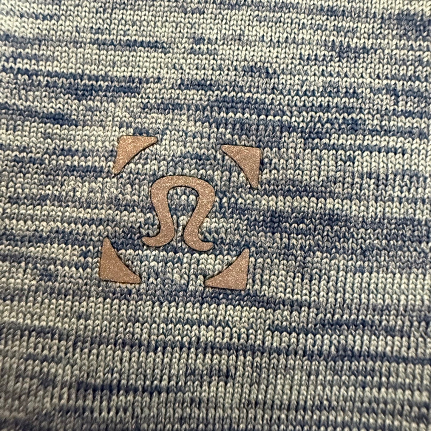 Lululemon Metal Vent Tech Polo Mens Large Blue Short Sleeve Athletic Performance