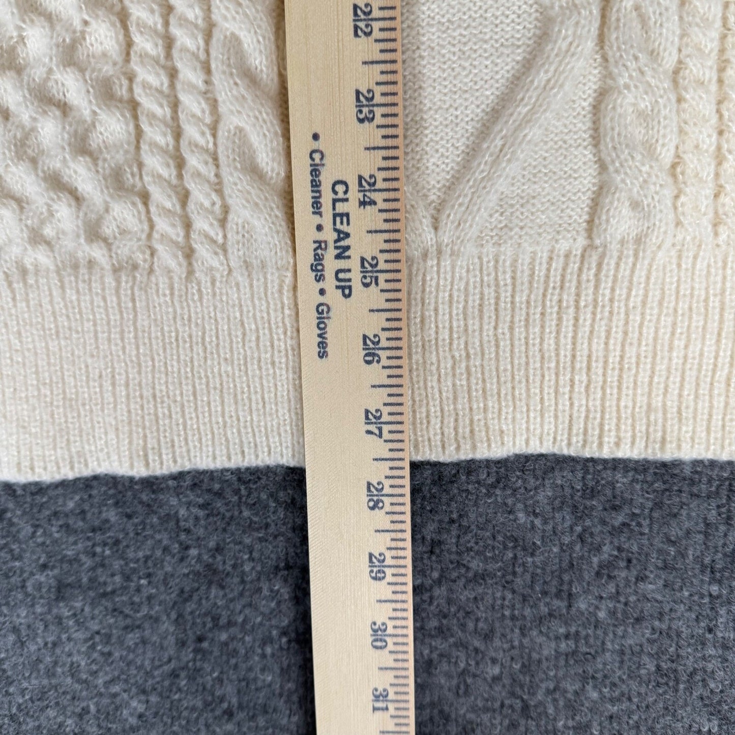 Aelfric Eden Sweater Pullover Fisherman Cable Knit Chunky Ivory Men's Medium