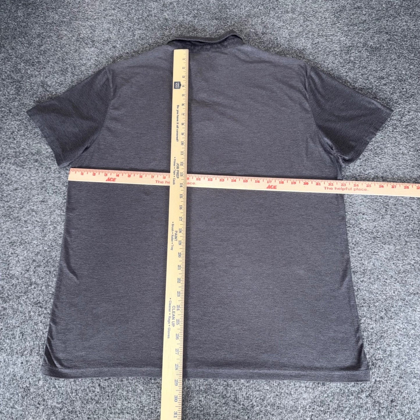 Vuori Mens XL Charcoal Gray Performance Polo Shirt Short Sleeve Stretch Athletic