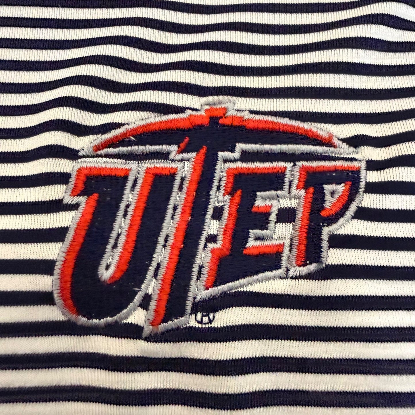 Columbia Golf Mens Polo Shirt XL UTEP Miners Striped Performance Short Sleeve
