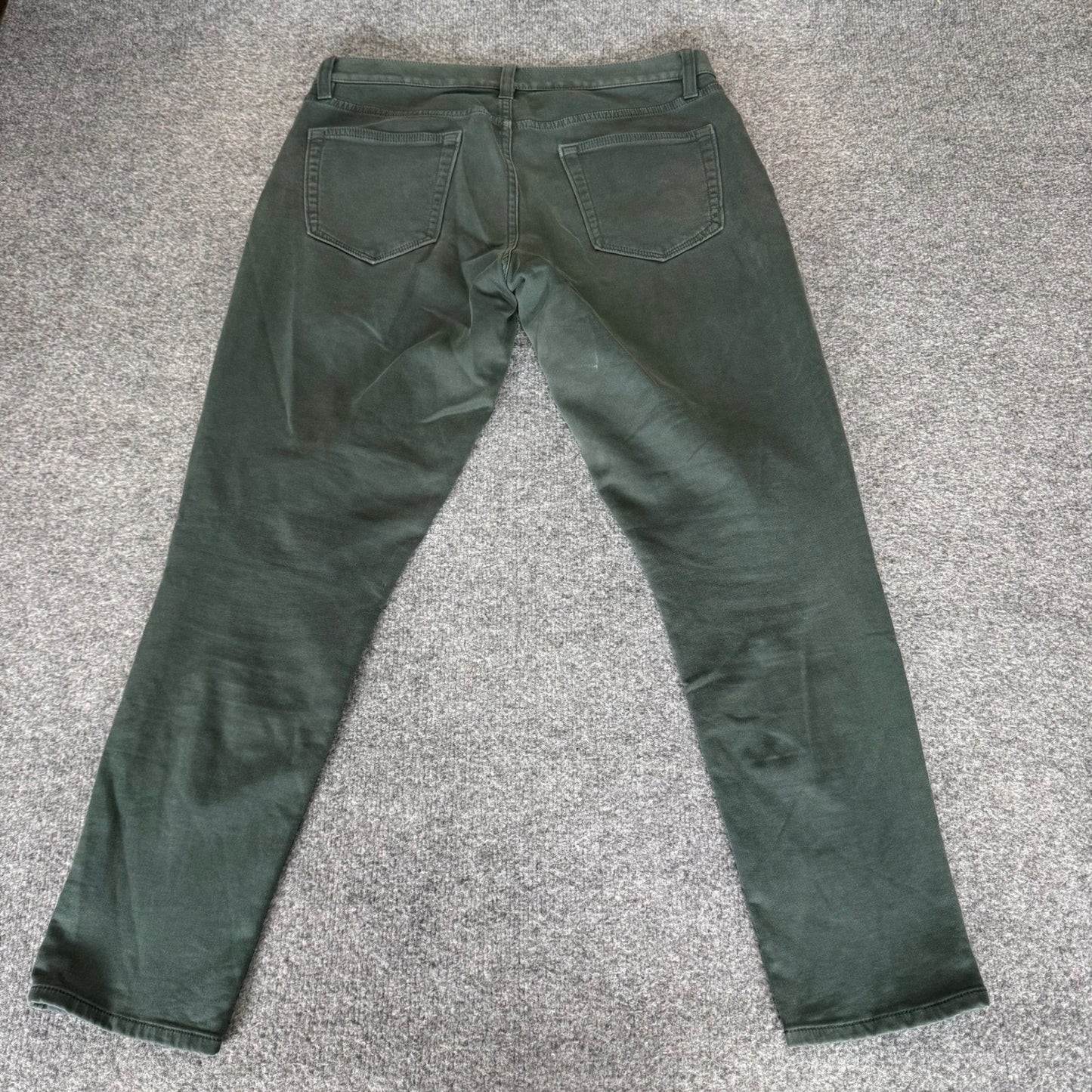 Banana Republic Traveler Athletic Tapered Pants Mens 32x30 (34x29) Green Stretch