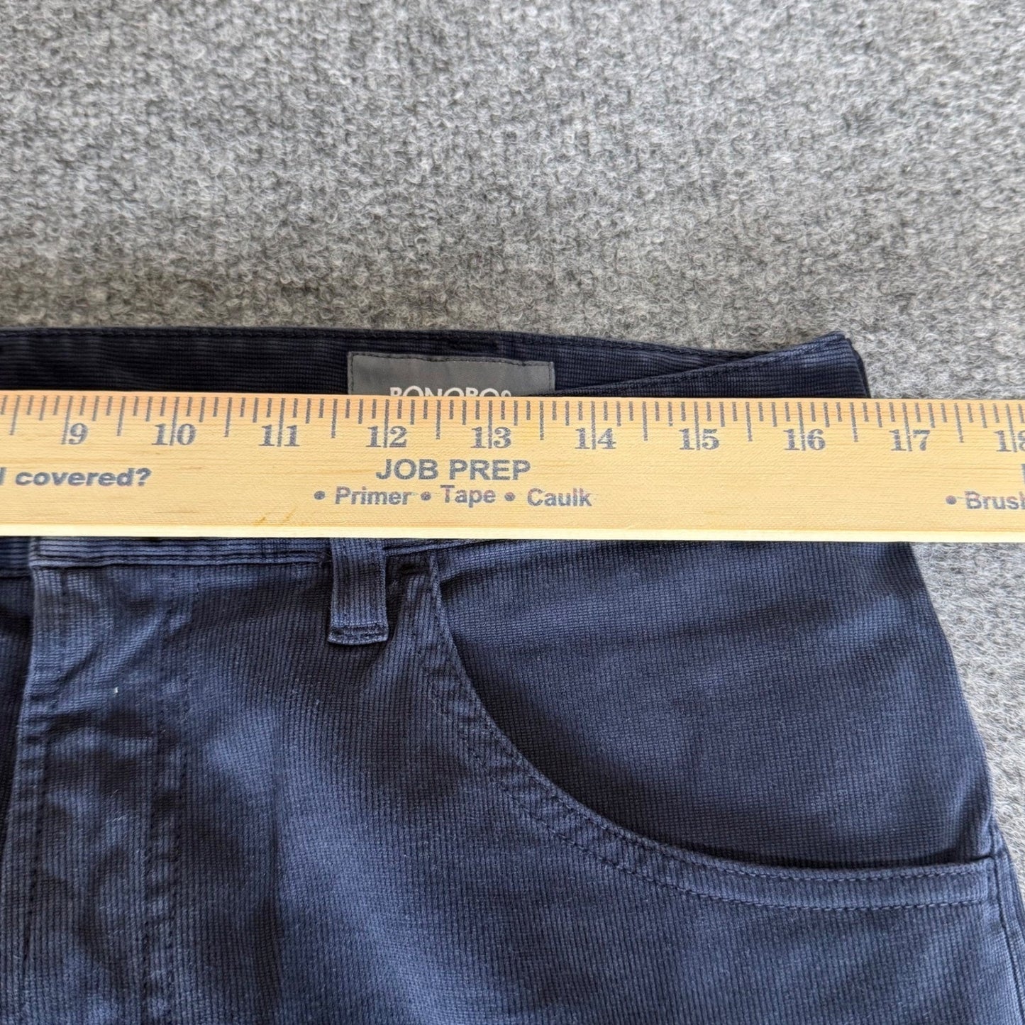 Bonobos Corduroy Pants Mens 32x30 Navy Blue Slim Straight Casual Stretch Comfort