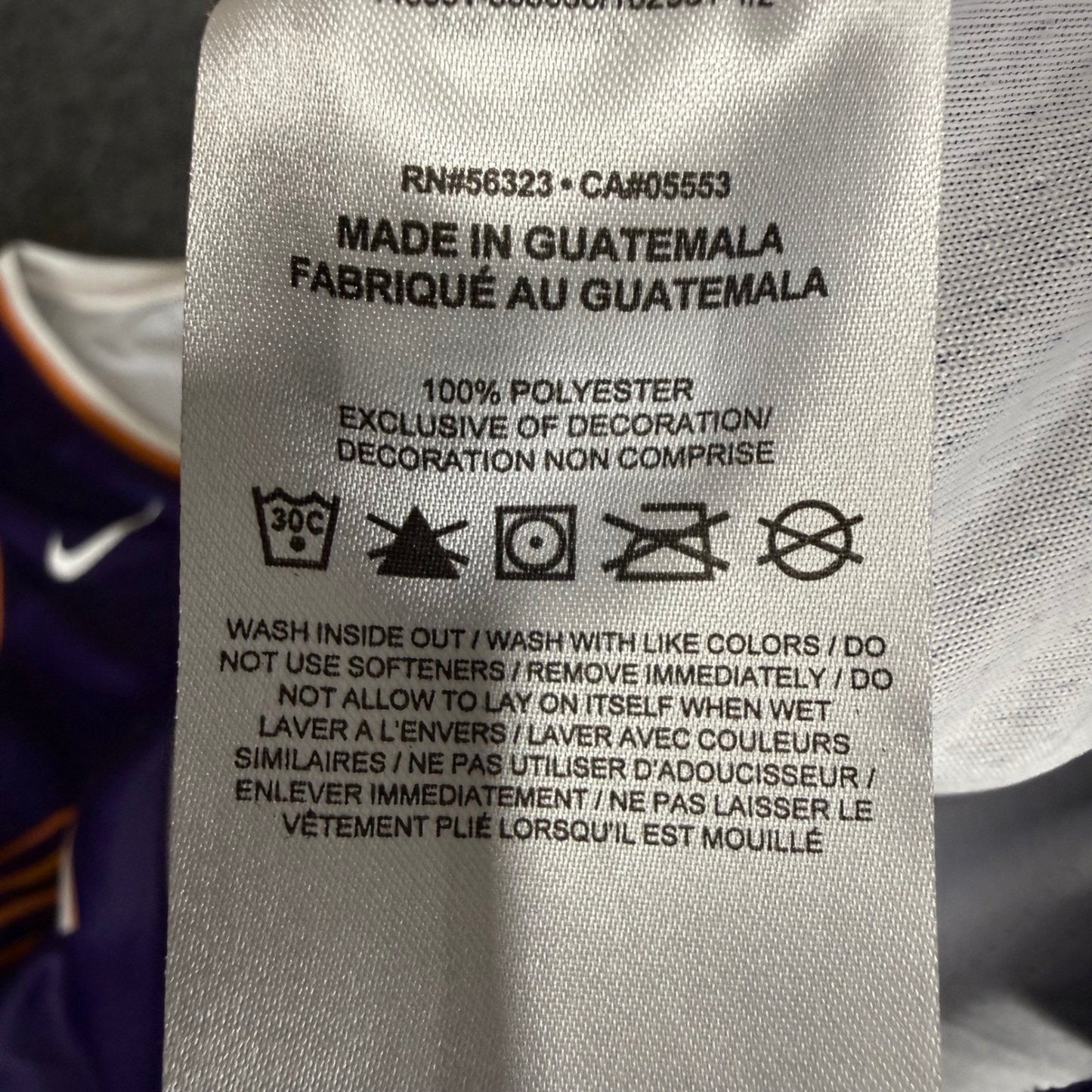 Nike NBA Phoenix Suns Kevin Durant Jersey Mens 3XL Purple Dri-Fit Basketball