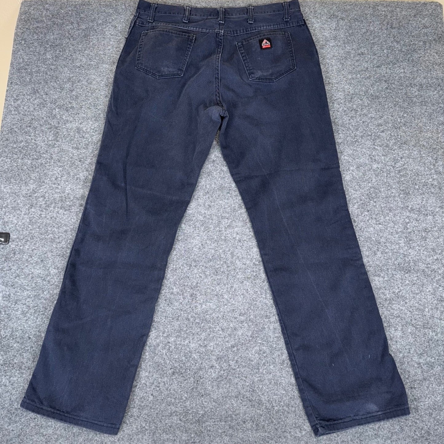 Bulwark FR Work Pants Men's 36x33 Blue Flame Resistant CAT2 Industrial Safety