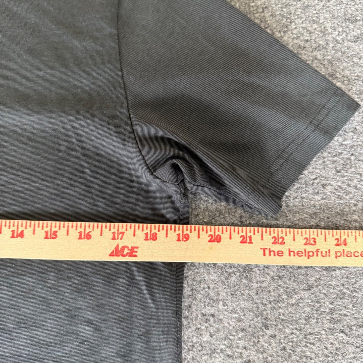 Travis Mathew Mens Small Charcoal Gray Pima Cotton Blend Short Sleeve Polo Shirt