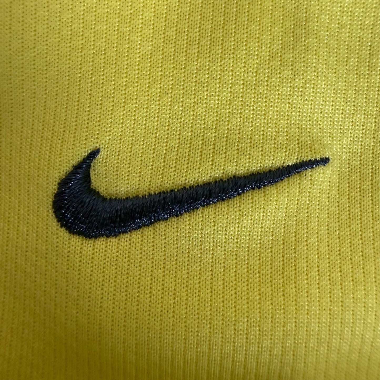 Nike Golf Fit Dry Polo Shirt Men Large Yellow Navy Blue Quarter Zip Short Sleeve