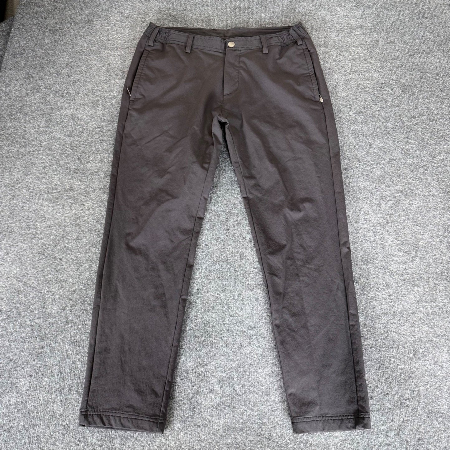 U-510 Mens Technical Performance Stretch Pants Charcoal Gray 32x27 Travel Chino