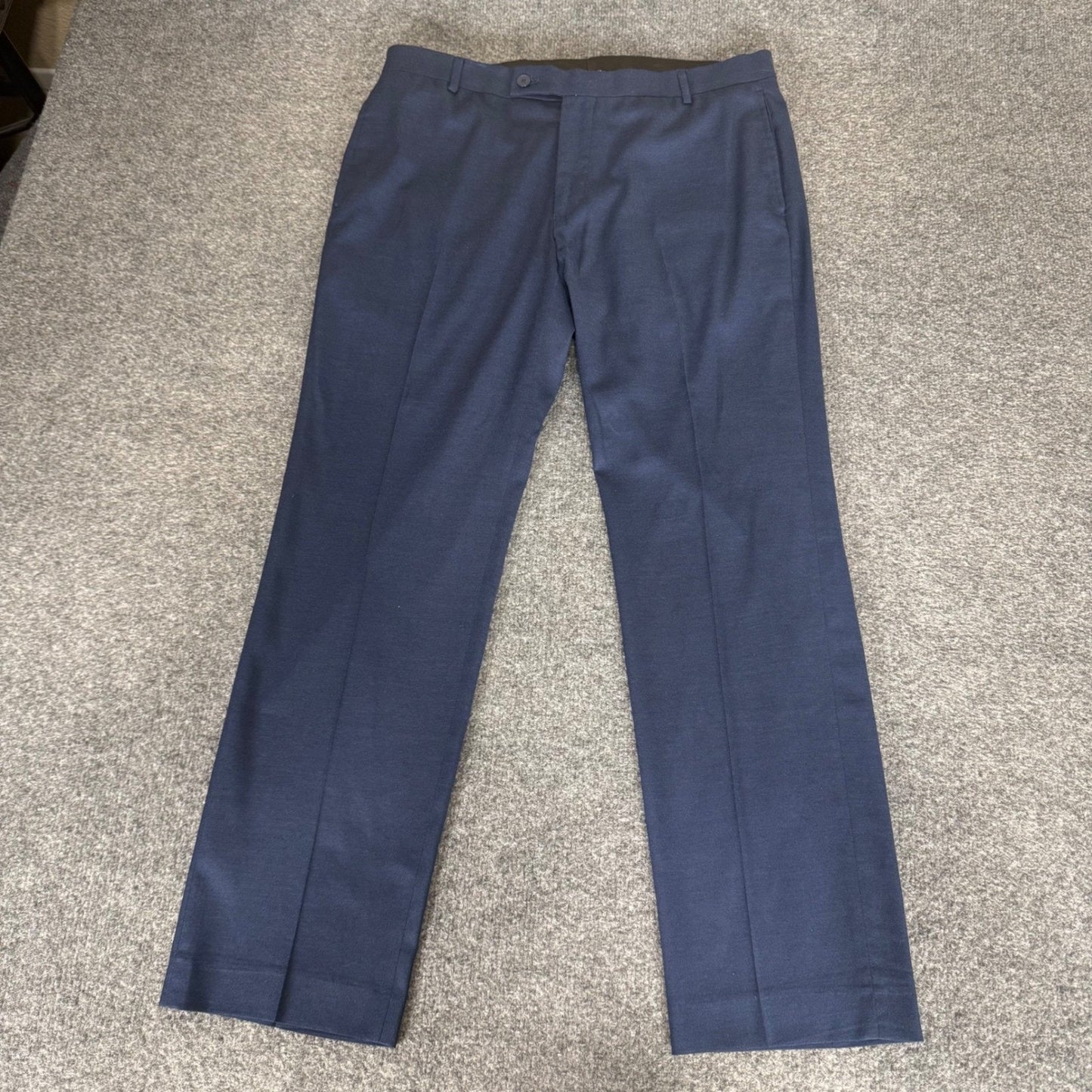 Calvin Klein Mens Slim Fit Dress Pant Navy Blue Flat Front Trousers 34x28 Casual