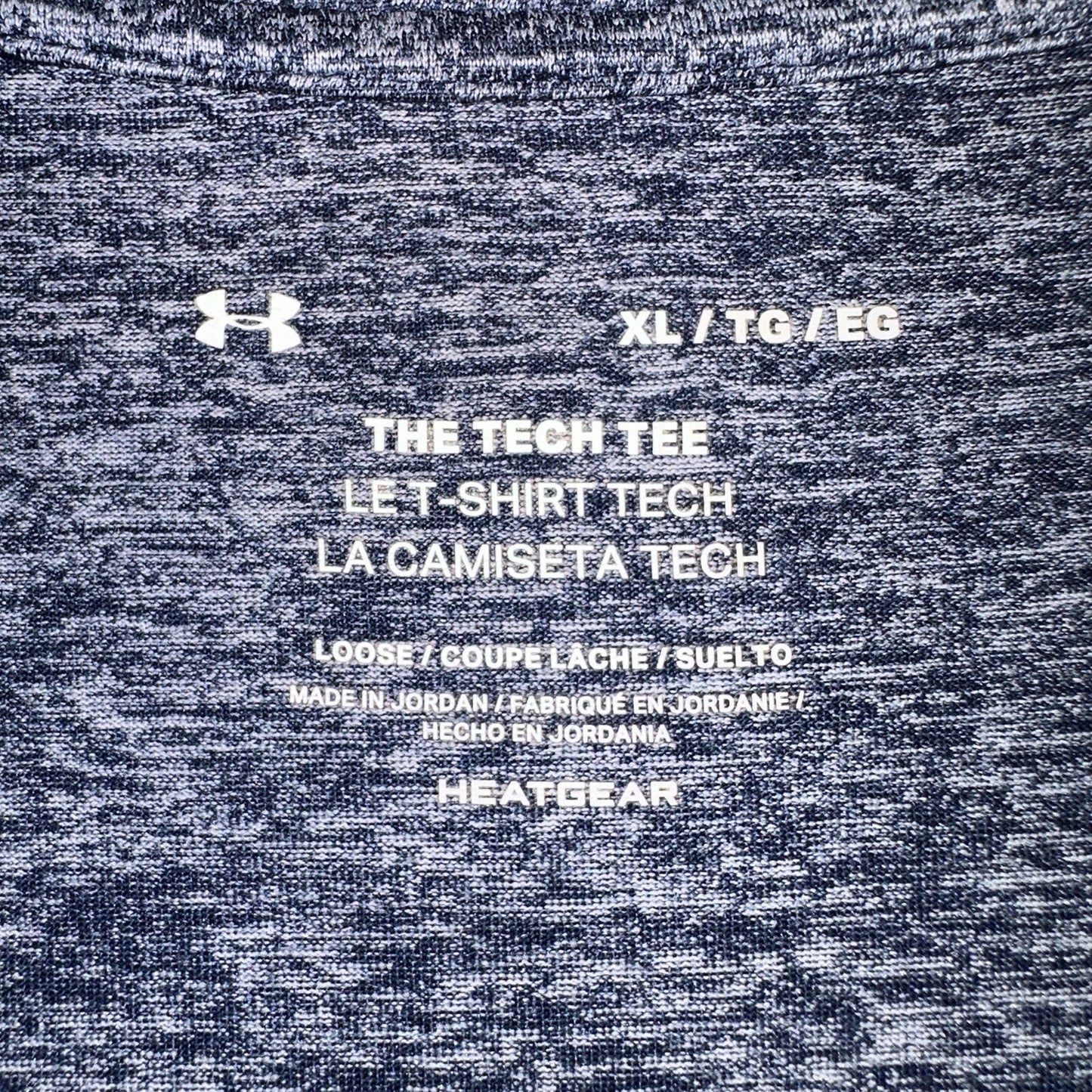 Under Armour Tech Tee Shirt XL Blue Heatgear Short Sleeve Loose Performance