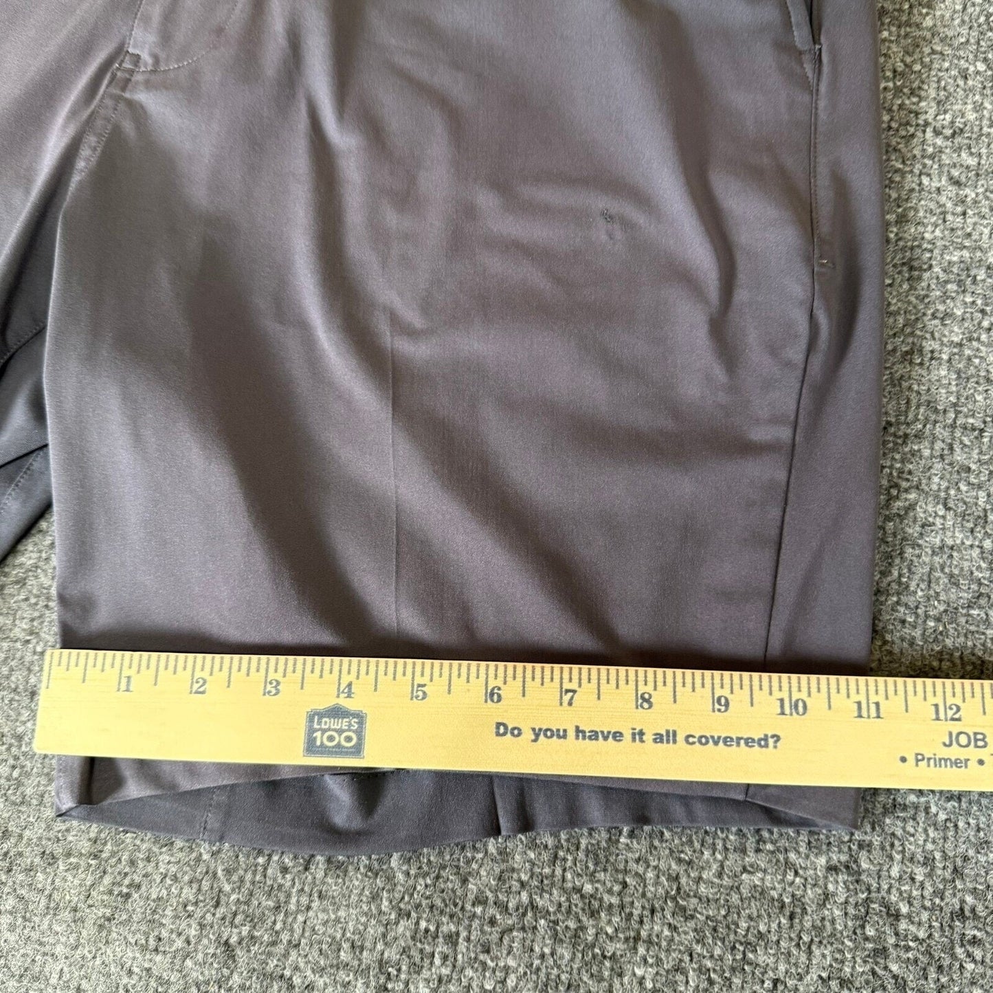 Rhone Golf Shorts Mens 35x10 Gray Moisture Wicking Casual Athletic Performance