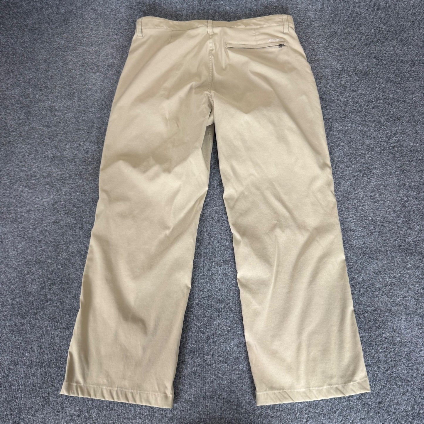 Eddie Bauer Travex Pants Mens 34x27 Beige Stretch Outdoor Hiking Travel Casual