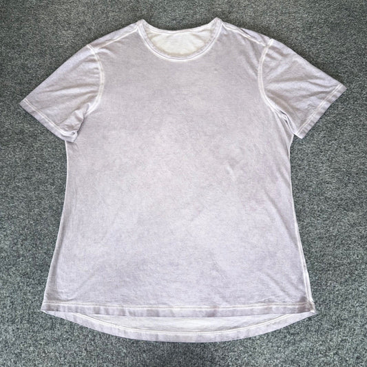Lululemon Shirt Men Medium Purple Short Sleeve Casual Performance Athleisure Top