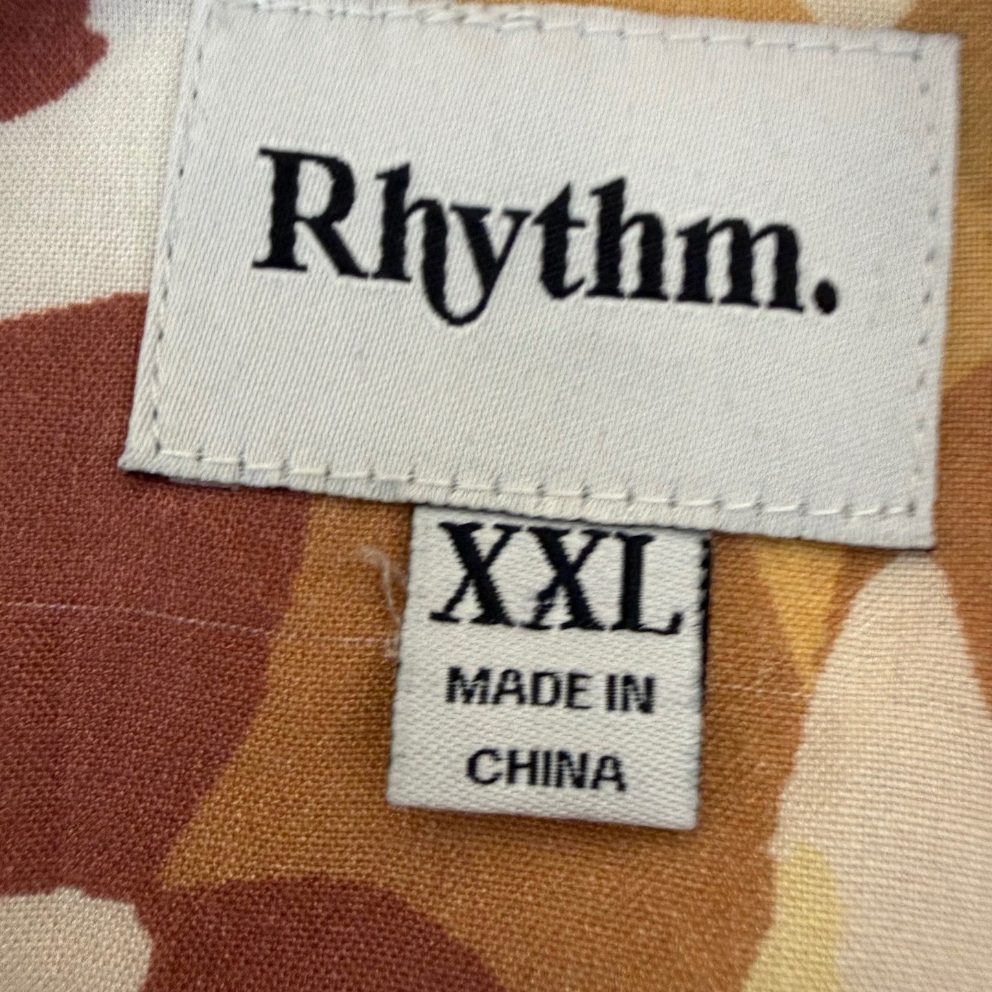 Rhythm. Huckberry Mens XXL Floral Rayon Camp Shirt Short Sleeve Button Up Casual