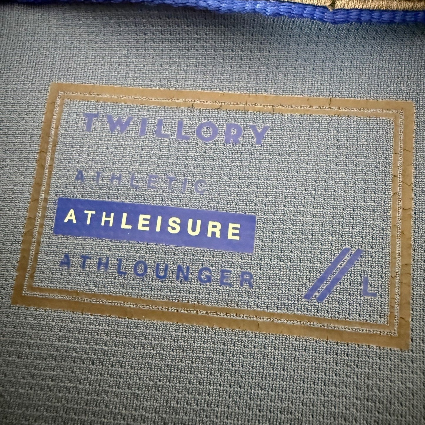 Twillory Athleisure Mens Blue Heather Performance Short Sleeve Polo Shirt Large