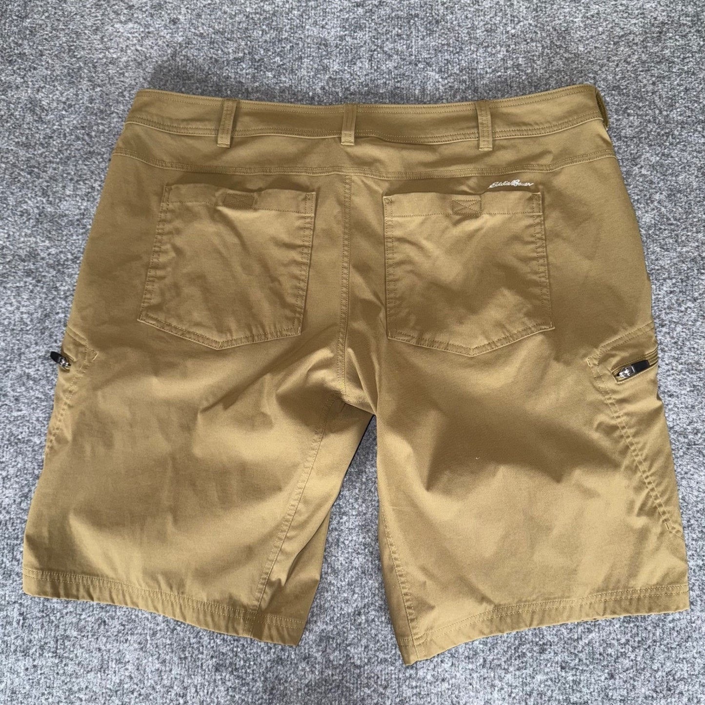 Eddie Bauer First Ascent Cargo Shorts Mens 42 Khaki Hiking Outdoor Trail