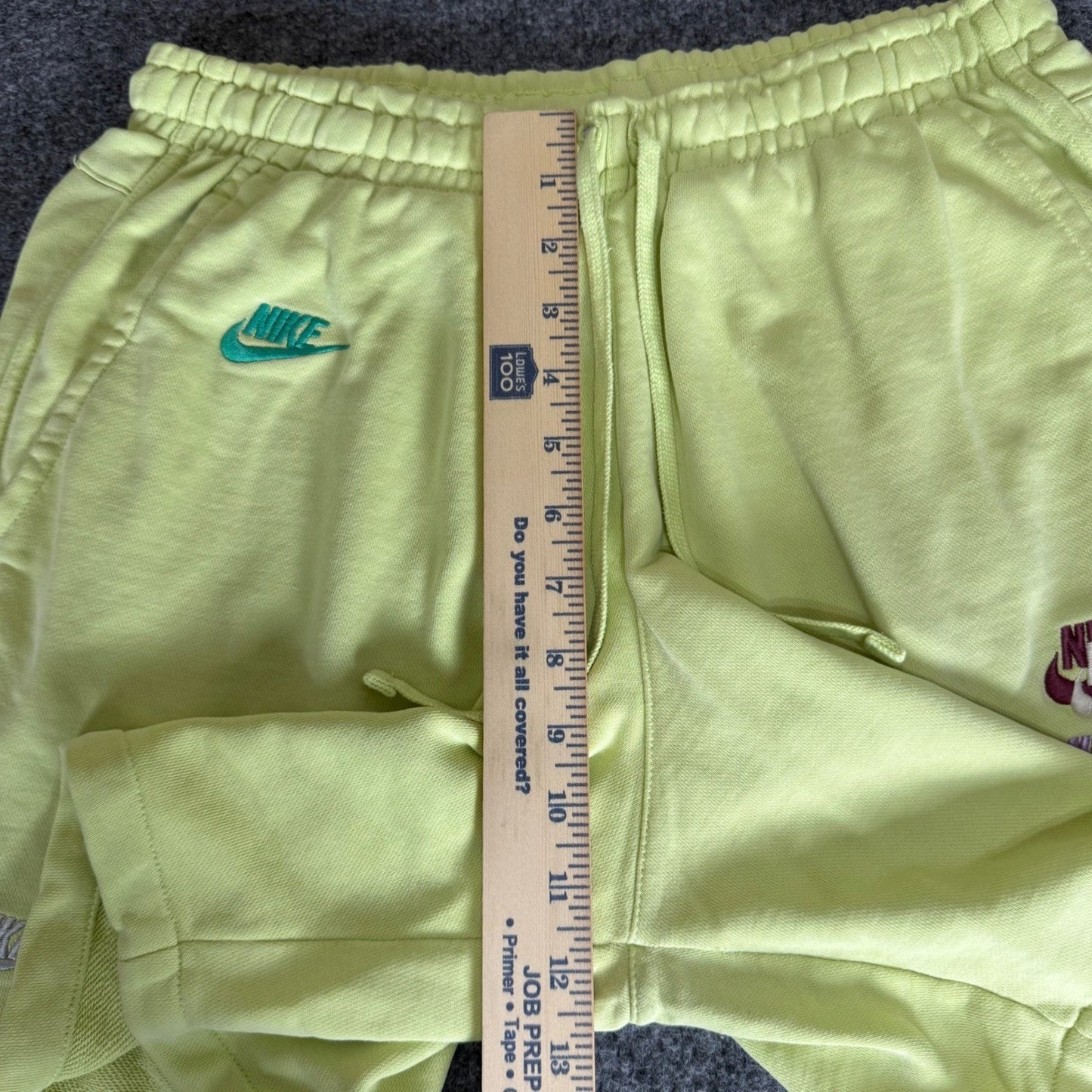 Nike Sportswear Essentials French Terry Shorts Mens Medium Lime Green Athletic