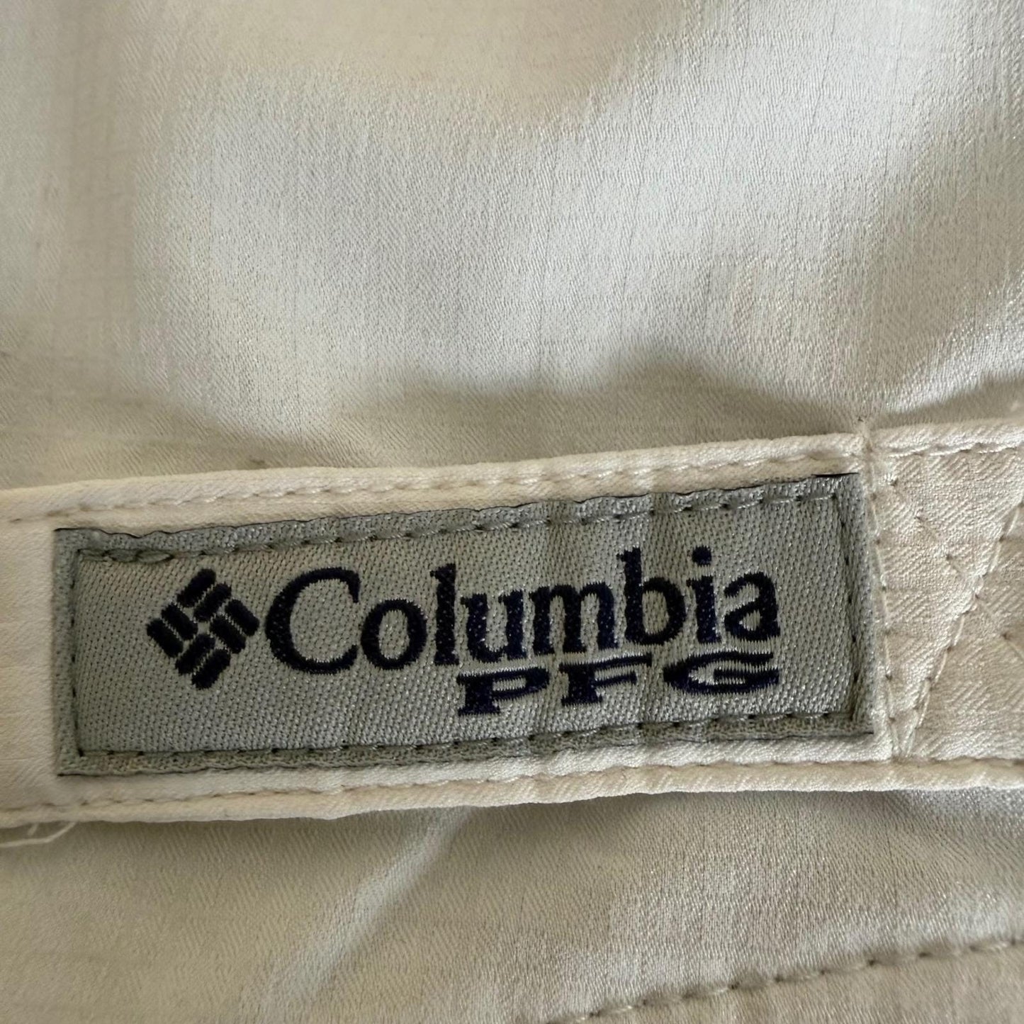 Columbia PFG Mens Long Sleeve Button Up Shirt XXL White Omni-Shade Fishing