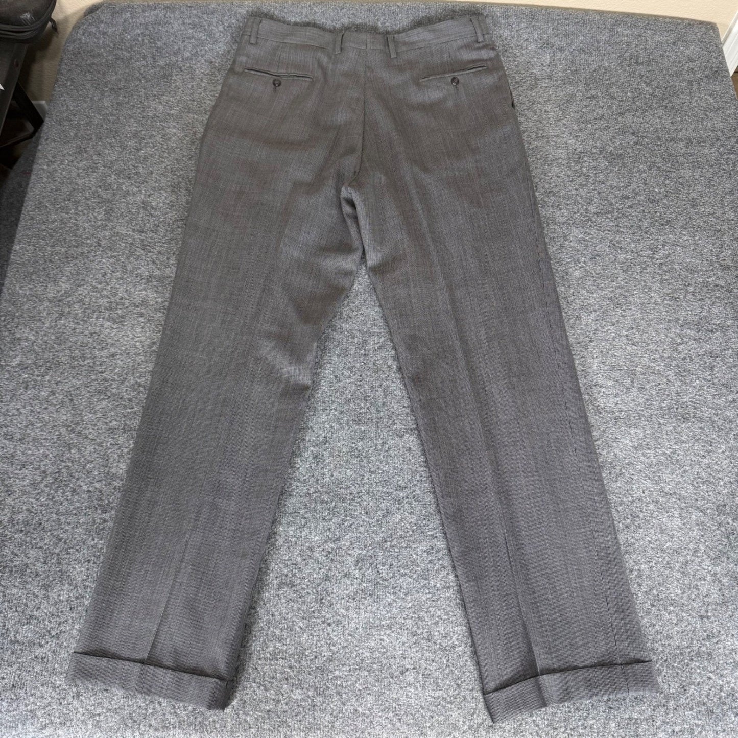 Jos. A. Bank Executive Collection Mens 36x33 Regular Gray 100% Wool Pleated Pant