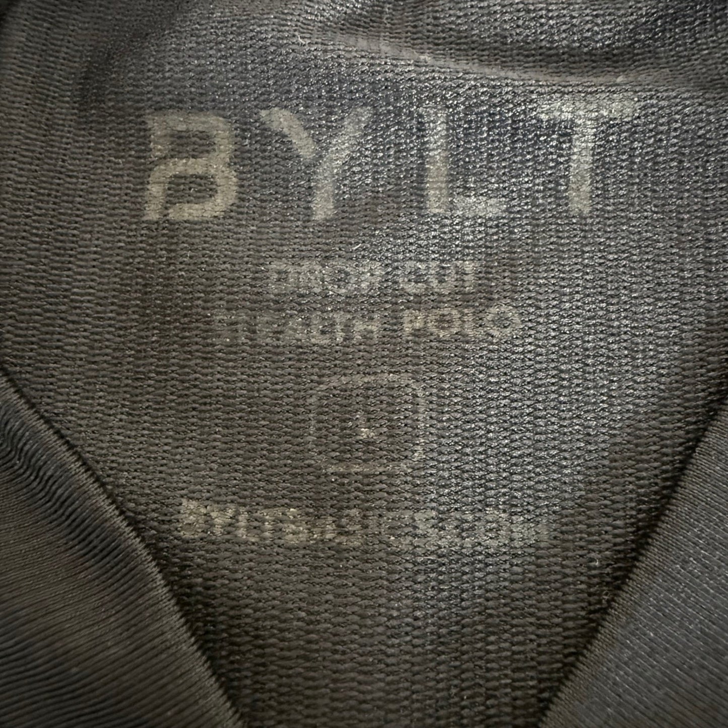 BYLT Stealth Polo Shirt Mens Large Black Band Collar Drop Cut Short Sleeve Golf