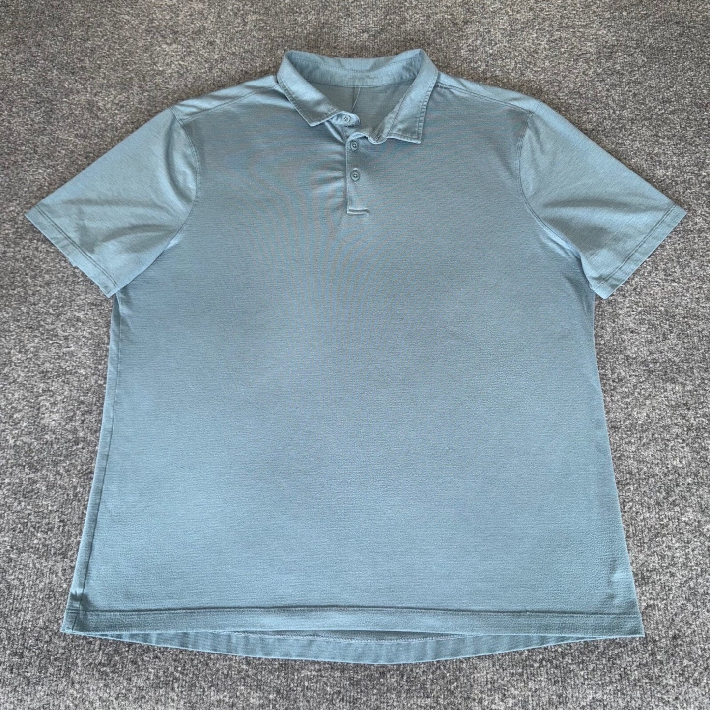 Lululemon Polo Shirt Mens XL Blue Athletic Fit Moisture Wicking Golf Active