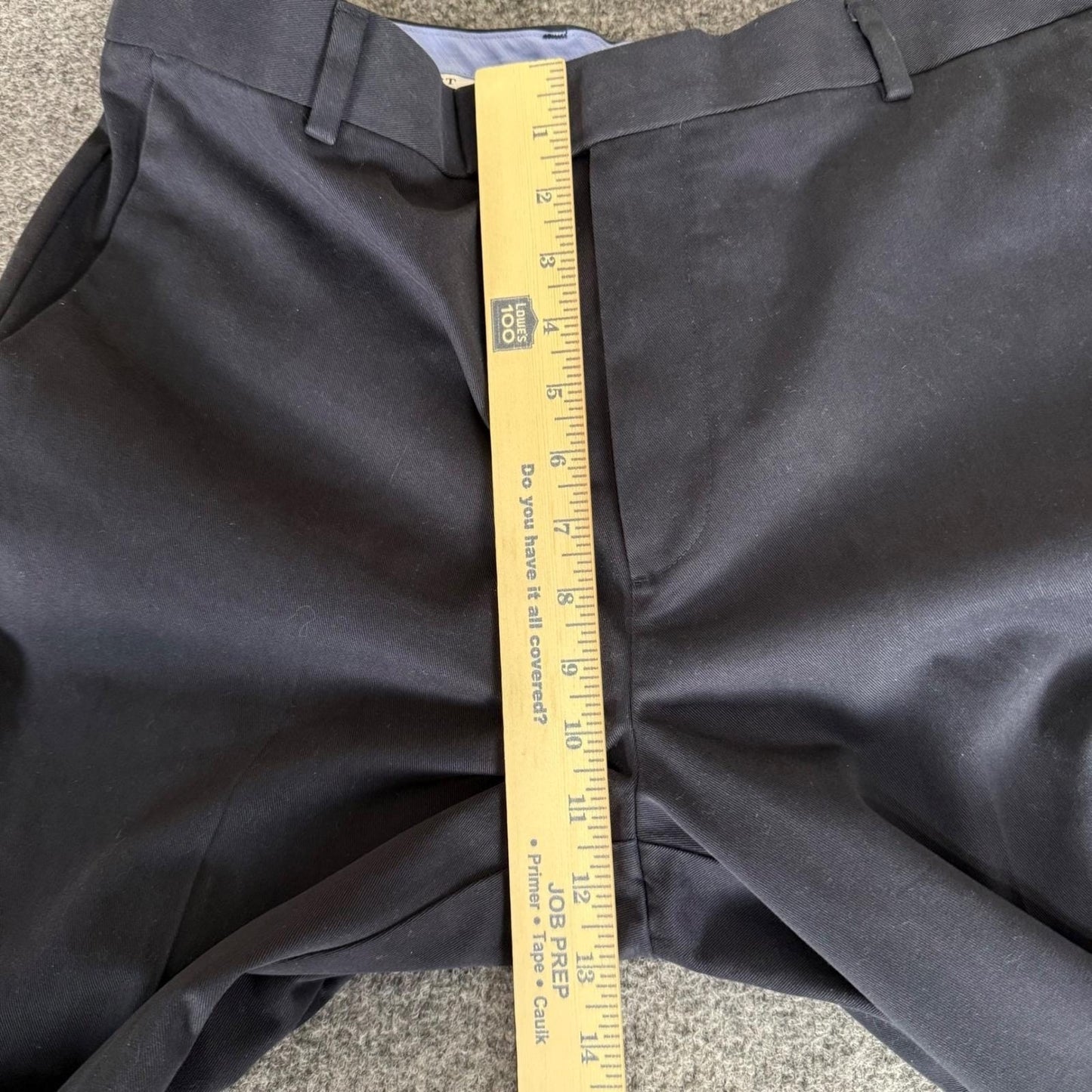 Charles Tyrwhitt Mens Navy Blue Cotton Dress Pants Trousers 36x32 Flat Front