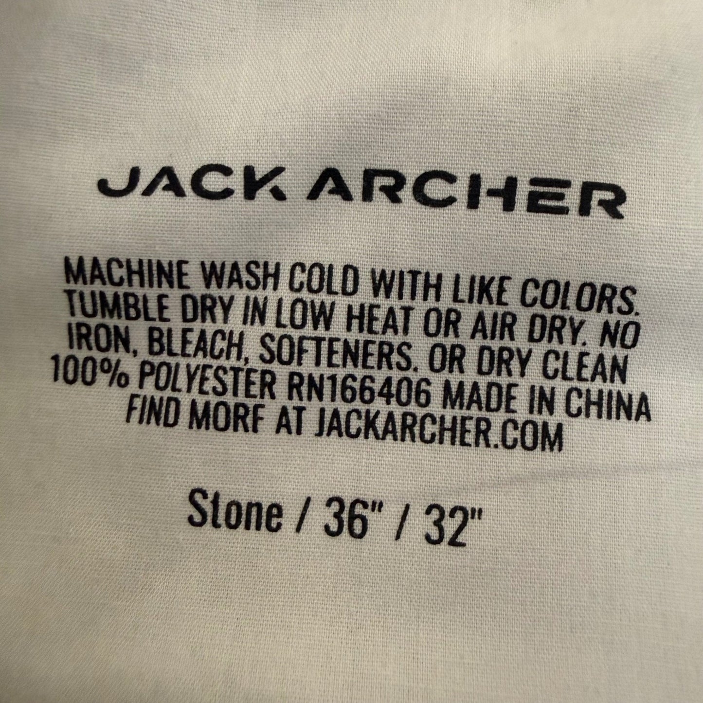 Jack Archer Jetsetter Pants Mens 36x30 Stone Khaki Chino Office Travel Casual