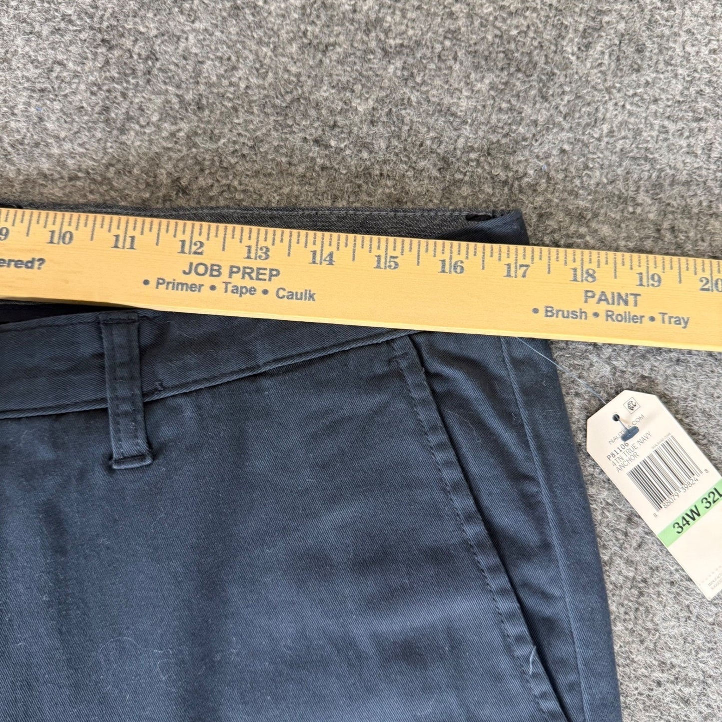 Nautica Deck Pant Mens 34x32 Navy Blue Stretch Classic Fit Chino Pant NEW Casual