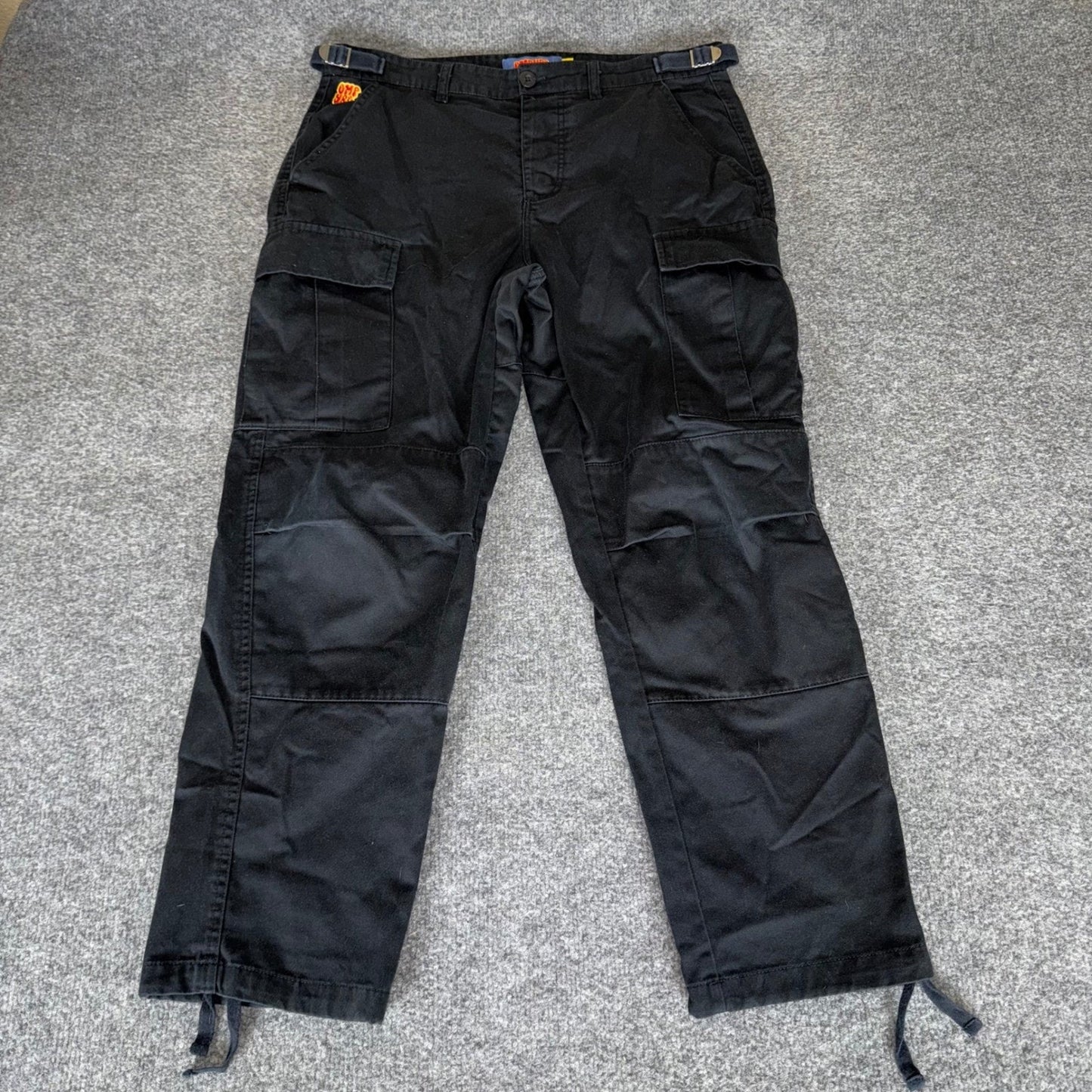 Empyre Relax Cargo Pants Mens Size 30 (Fits 33x27) Black Utility Streetwear