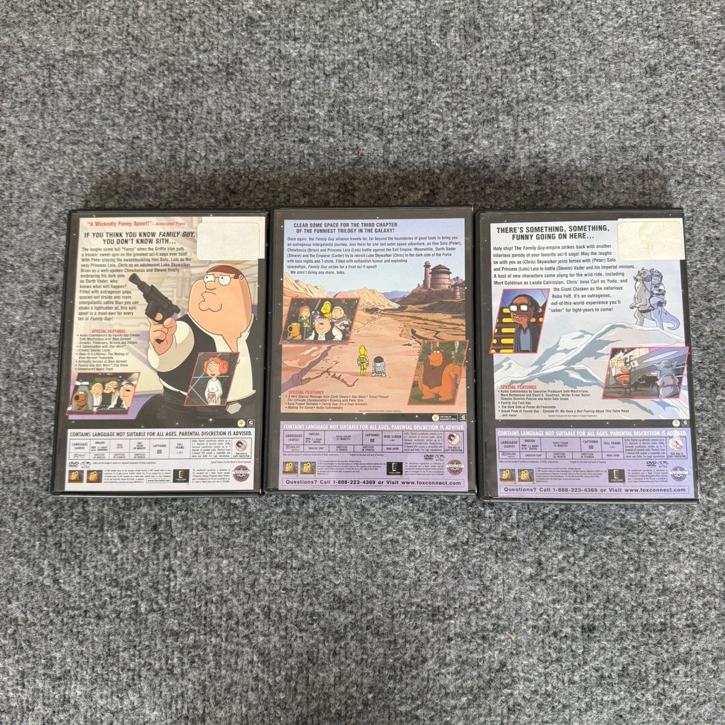 Family Guy Star Wars Parody DVD Blue Harvest It's A Trap Something Dark Side Guy