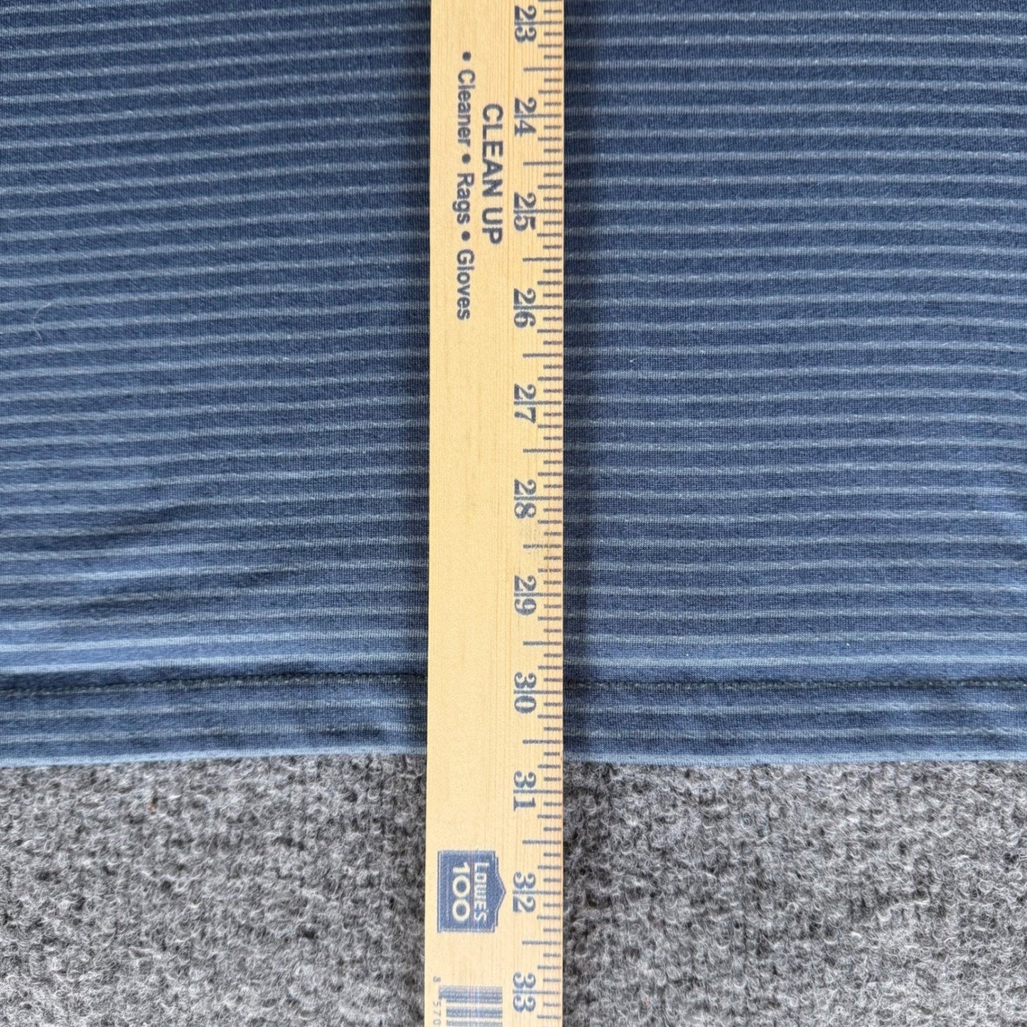 Dunning Golf Polo Shirt Mens Large Blue Striped Performance Short Sleeve Casual