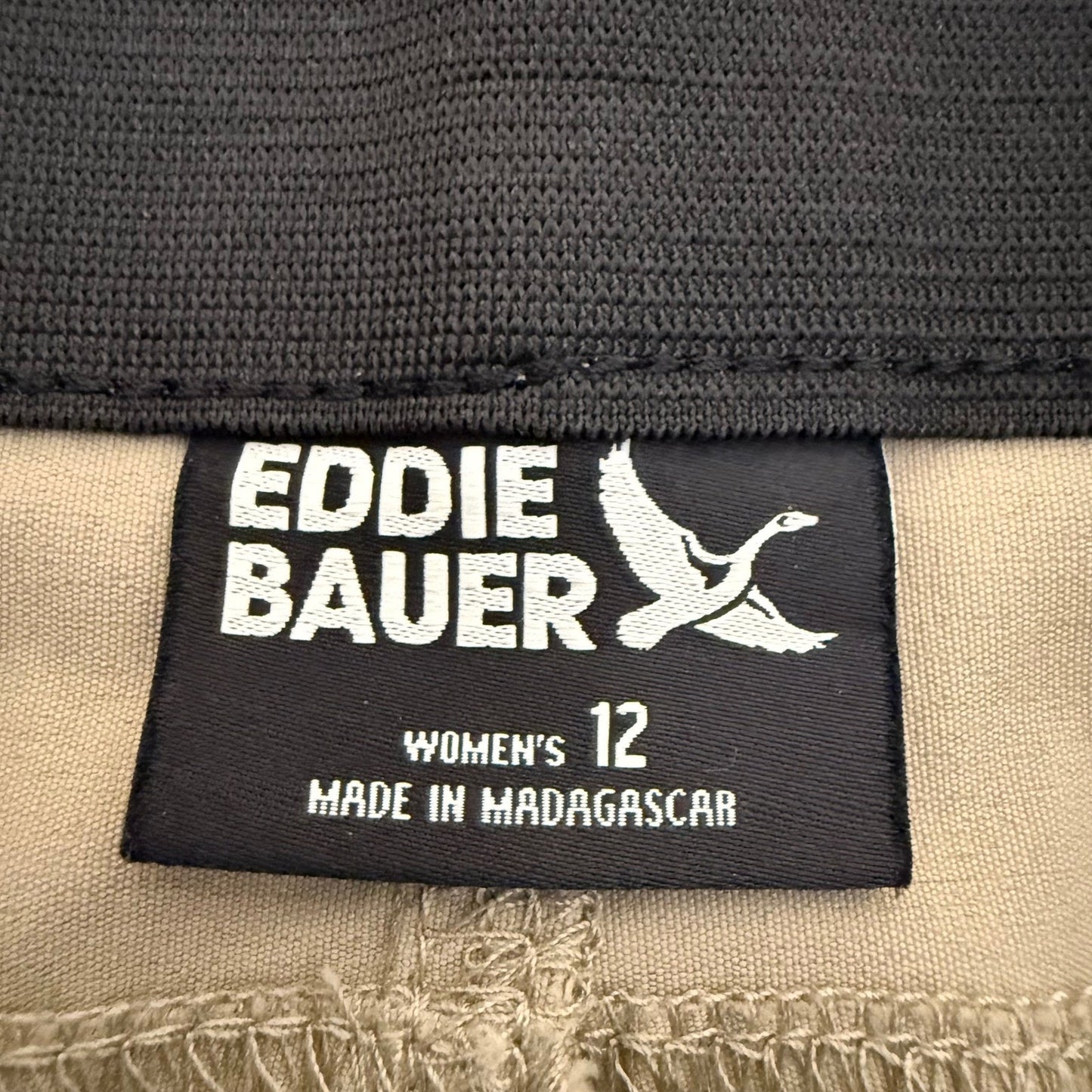 Eddie Bauer Horizon Straight Ankle Pant Womens Size 12 Beige Stretch Outdoor