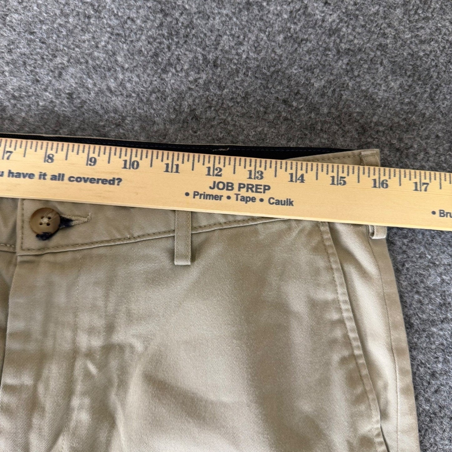 Croft & Barrow Mens Khaki Chino Pants 32x29 Tan Flat Front Straight Leg Workwear