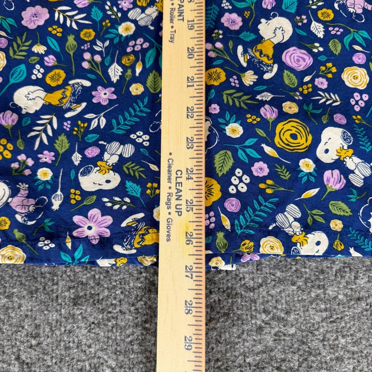 Peanuts Snoopy Hawaiian Shirt Mens Medium Floral Rayon Short Sleeve Cartoon AOP