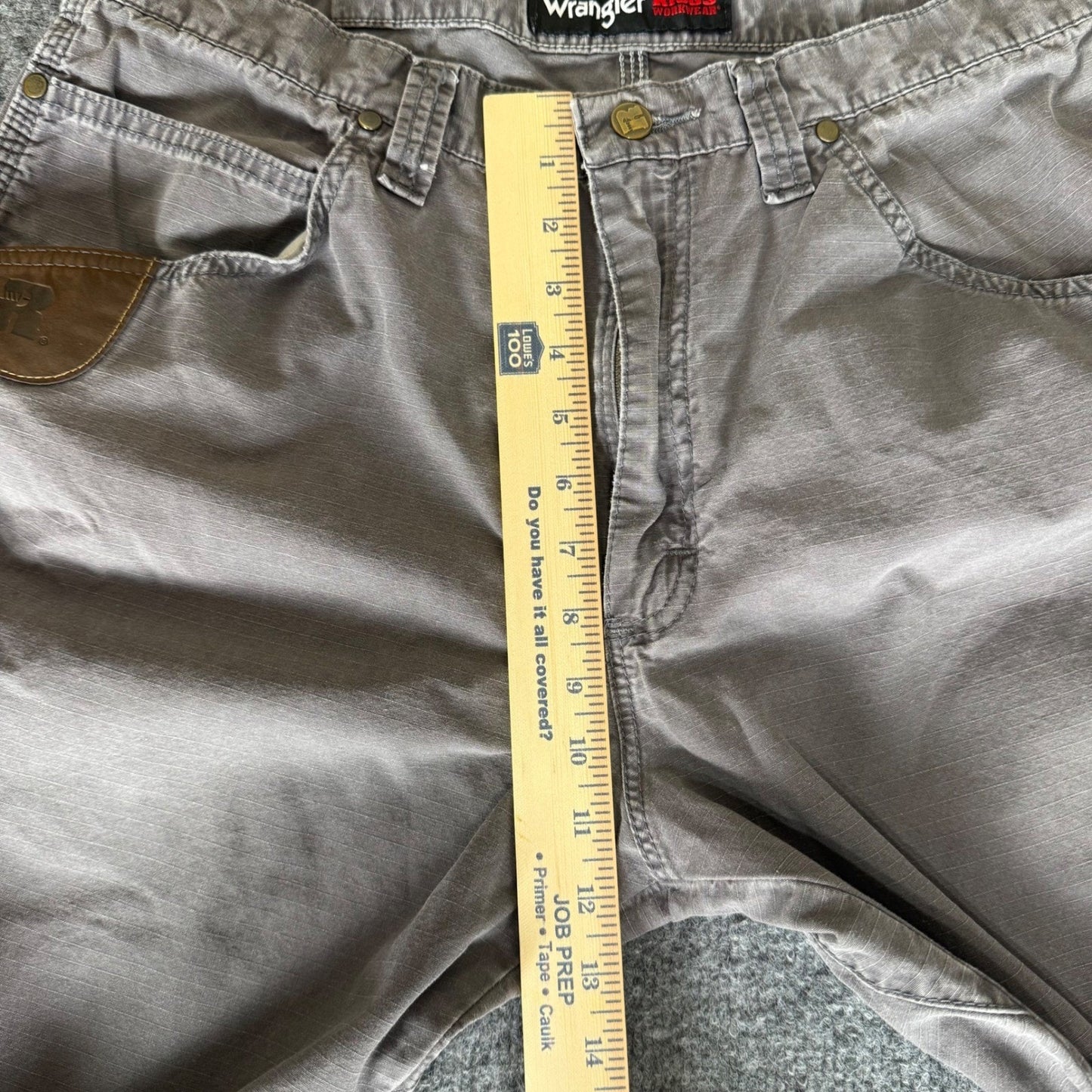 Wrangler Riggs Workwear Pants Mens 36x30 Gray Durable Utility Cargo Jobsite Work