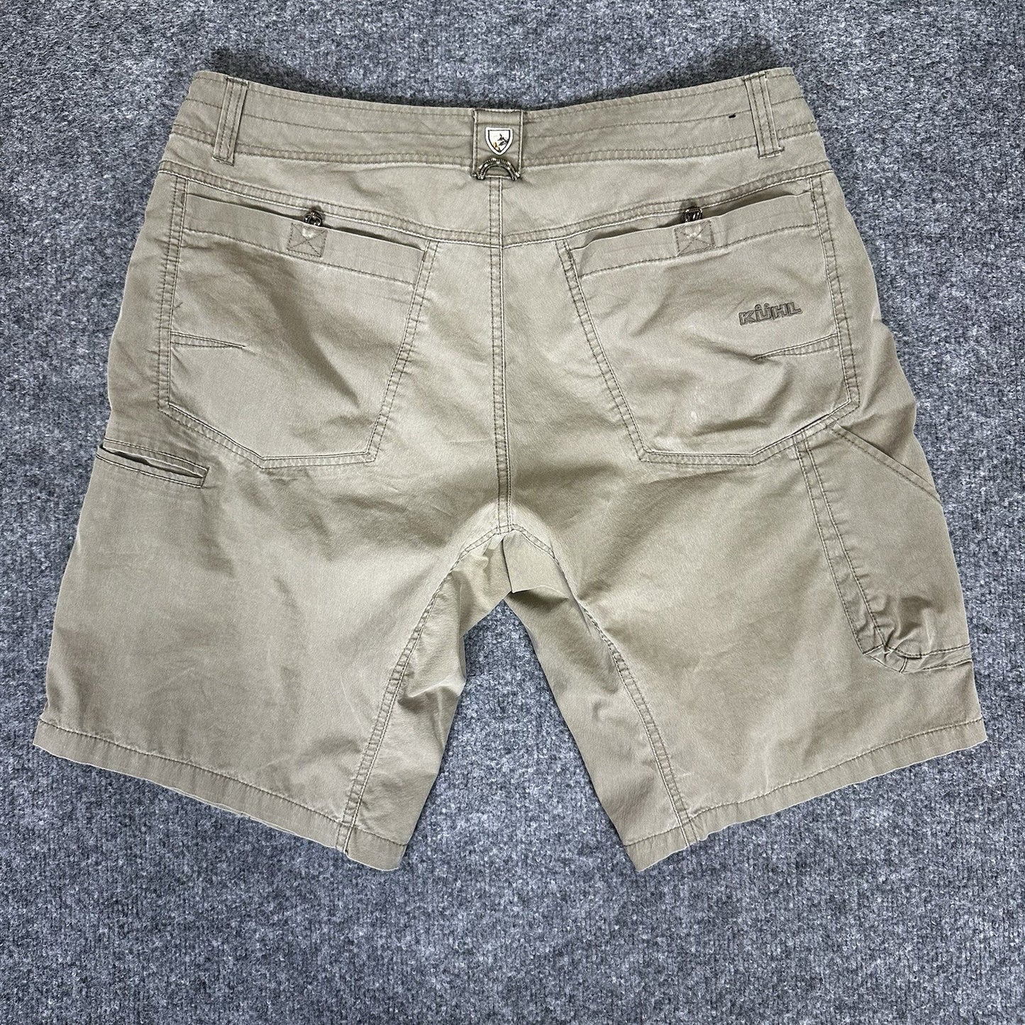 Kuhl Ramblr Cargo Shorts Mens 36 Beige Outdoors 10" Hiking Casual Gorpcore