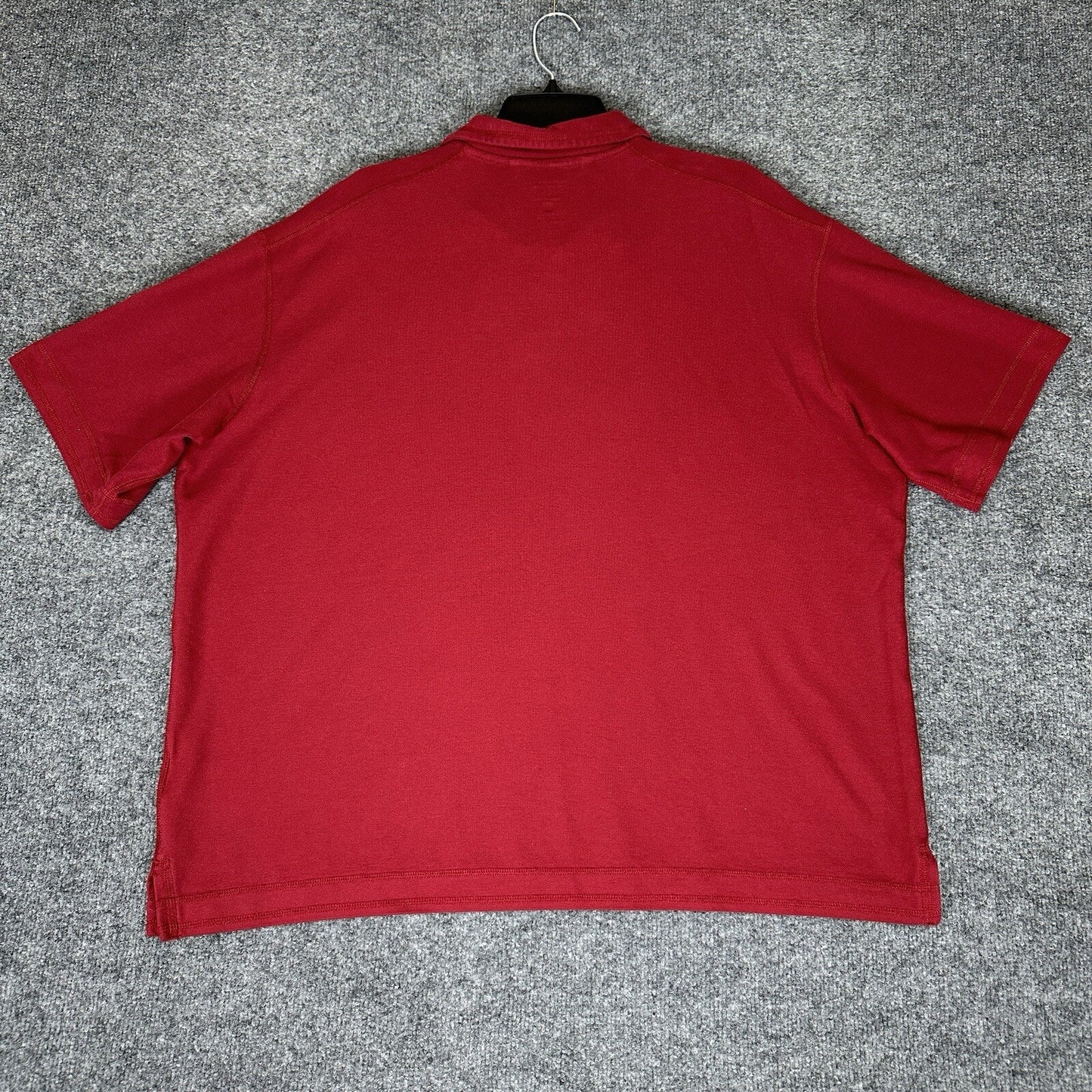 Mountain Hardwear Polo Shirt Mens 2XL (L) Red Solid Short Sleeve Casual Adult